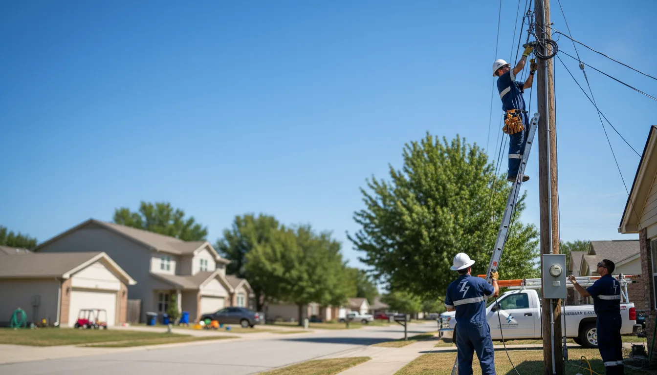 Residential electrician providing installation services in Florien, LA